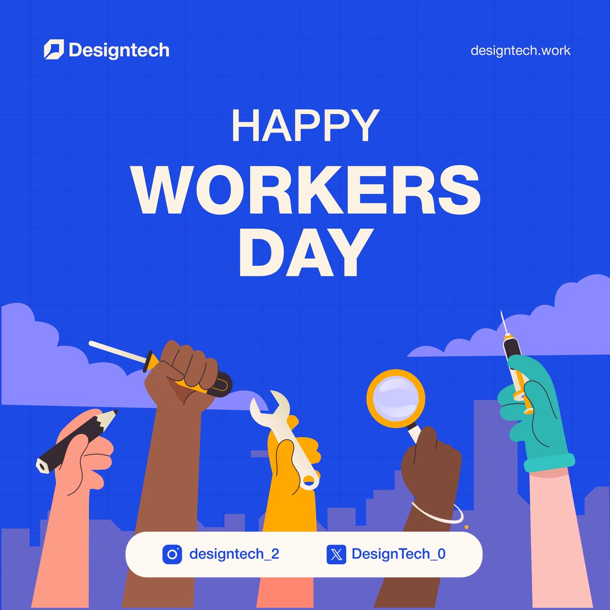 DesignTech_0's tweet image. Happy Workers' Day from DesignTech.
Today, we celebrate the dedication and hard work of every member of our team. Your passion is what makes DesignTech thrive. Thank you for your creativity, innovation, and commitment to excellence. Let's continue to build amazing things together
