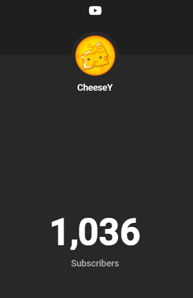 Its_CheeseY7's tweet photo. We reached 1,000 subscribers! ggs https://t.co/iMjcP0SMIk
