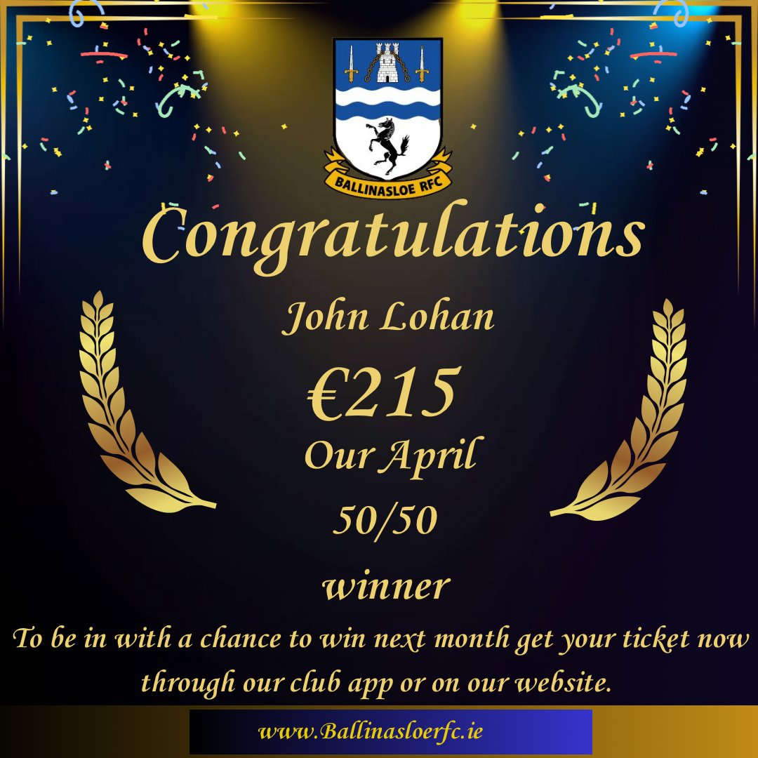 April winner
Get all the latest news on the Ballinasloe RFC app member.clubspot.app/club/ballinasl…