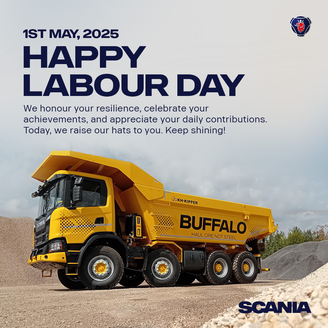 ScaniaWstAfrica's tweet photo. 🎉 Happy Labour Day! 🎉

Today, we celebrate the incredible resilience, achievements, and continuous improvement of all workers.

#LabourDay #MayDay #ScaniaWestAfrica #Scania #KeepShining #DrivingTheShift https://t.co/glGcSs9YIH