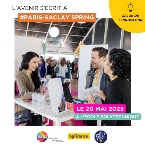Bpifrance's tweet photo. Rendez-vous le 20/05 à L’École polytechnique de Paris pour Paris-Saclay SPRING ! L’événement qui met en lumière les innovations de rupture 🚀
Inscrivez-vous 👉 https://t.co/8ve4mZ33nl
@Inno_Playground #ParisSaclaySPRING https://t.co/EEIroVJKMz