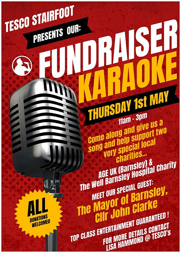 Barnsley Hospital Charity (@bhnftcharity) on Twitter photo πΆπΌπShop and SingπΆπΌπ
If you are down at Tesco Stairfoot <a href="/Lisa_Community/">Lisa Hammond</a> today pop by and have a little sing for the Mayor's charities The Well supporting patients living with cancer by providing complementary therapies & support groups & <a href="/AgeUkBarnsley/">Age UK Training</a> πΆπΌπShop and SingπΆπΌπ
If you are down at Tesco Stairfoot <a href="/Lisa_Community/">Lisa Hammond</a> today pop by and have a little sing for the Mayor's charities The Well supporting patients living with cancer by providing complementary therapies & support groups & <a href="/AgeUkBarnsley/">Age UK Training</a>
