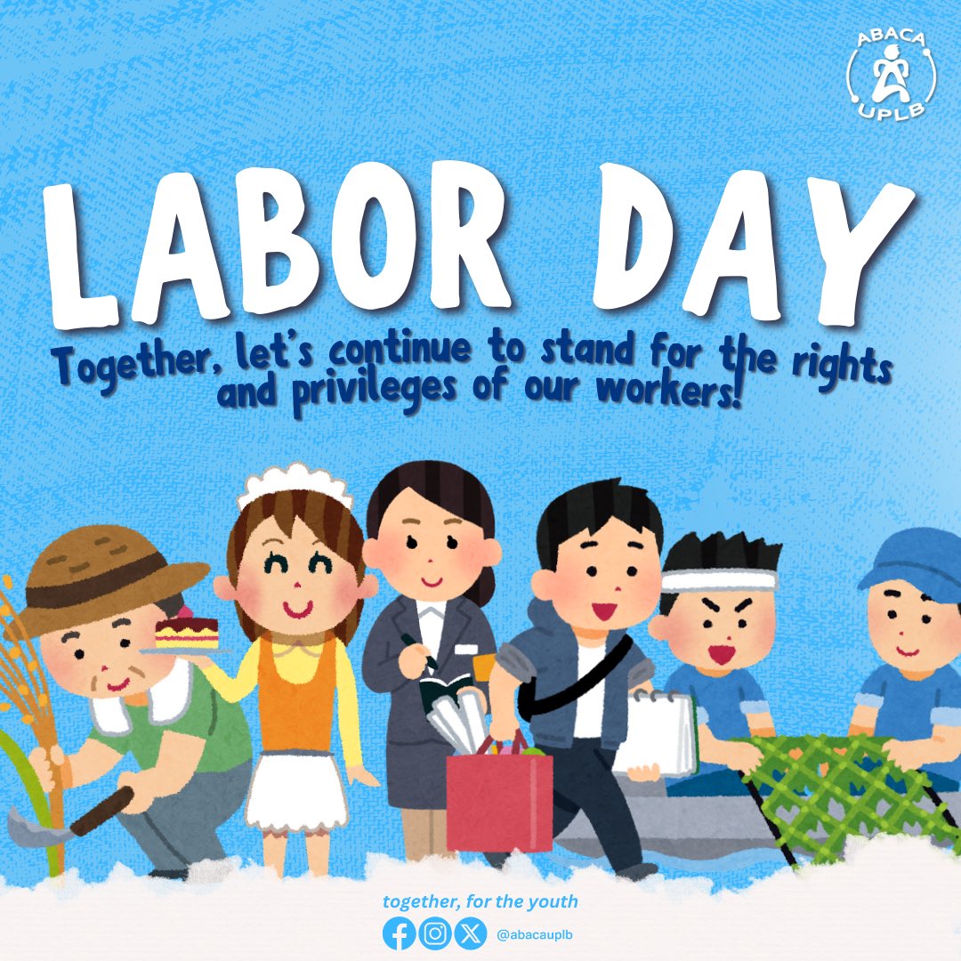 abacauplb's tweet photo. 𝙒𝙊𝙍𝙆. 𝙒𝙊𝙍𝙆. 𝙒𝙊𝙍𝙆. 💪🏻👷🏻‍♂️

Today, we celebrate and honor the hard work and contribution of our workers in our nation’s economic and social development. 🫡 https://t.co/FBeEKbIRHi