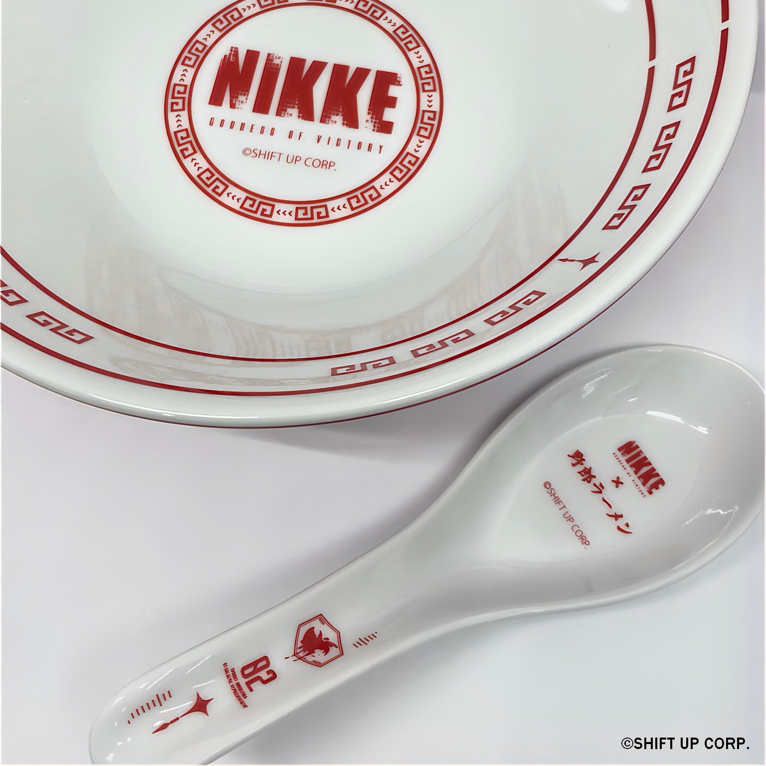 勝利の女神: NIKKE 野郎ラーメン ラーメンどんぶり レンゲセット