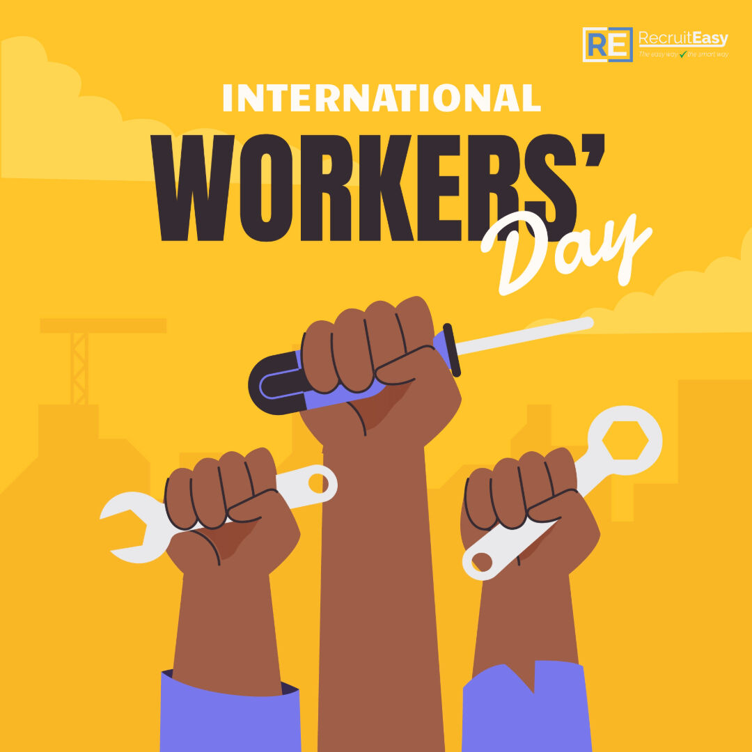 RecruitEasy's tweet photo. 🏗️ Happy International Workers’ Day! 🛠️

Shoutout to all the hard-hat heroes out there building the world, one brick (or coffee break) at a time! ☕️👷‍♂️👷‍♀️ We know you’re the real foundation of it all. Keep hammering away – but don’t forget to take a well-deserved break! 🔨💪 https://t.co/vD0iw0AsOD