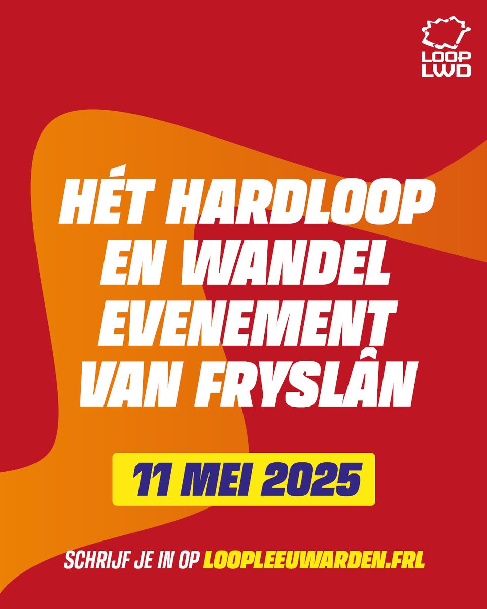 Inschrijving nog 1️⃣ week geopend!

Je kunt je nog precies één week inschrijven voor LOOP Leeuwarden 2025. Sta jij op zondag 11 mei aan de start van hét hardloop- en wandelevenement van Fryslân?

#loopleeuwarden #hardlopen #wandelen #looplwd #leeuwarden