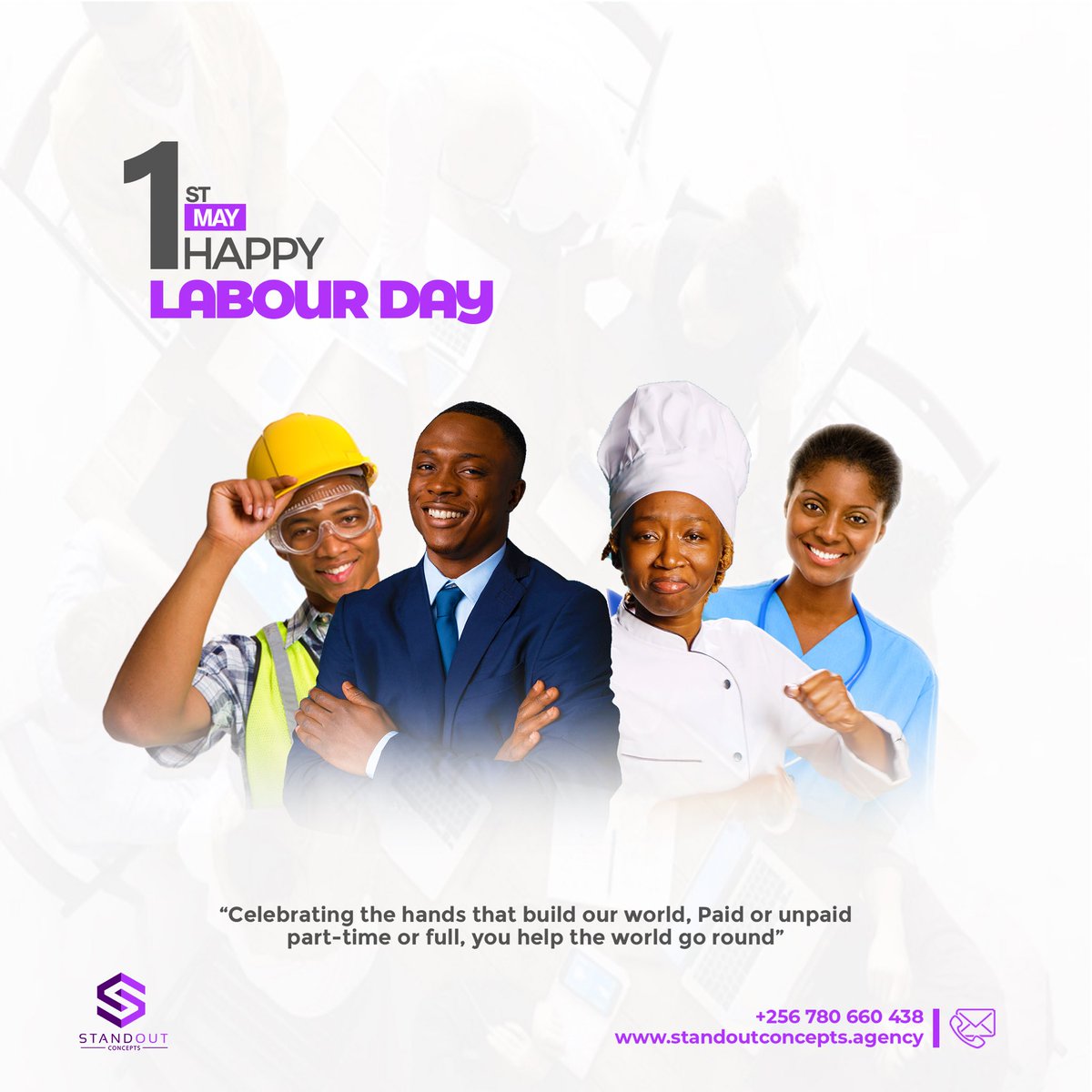 standoutcoug_'s tweet photo. Work may be tough, but so are we. Cheers to Labour Day!

#LabourDay2025

#StandOutConceptsUG https://t.co/QvBhY2GL9b