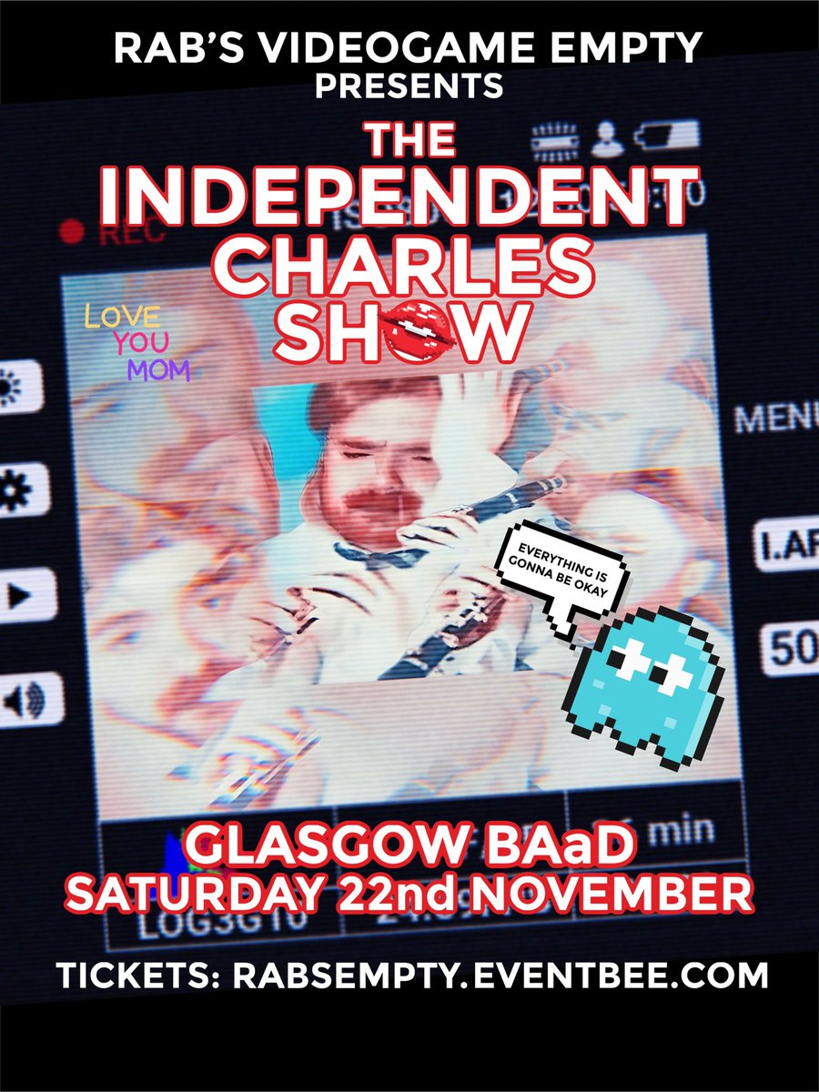 BACK for the first time in YEARS! It's Rab's Videogame Empty!
If you love video games and comedy, this is the video game comedy show for YOU, with the WORLD EXCLUSIVE FIRST LIVE APPEARANCE of the legendary, notorious, hallucinogenic Independent Charles!
TICKETS: