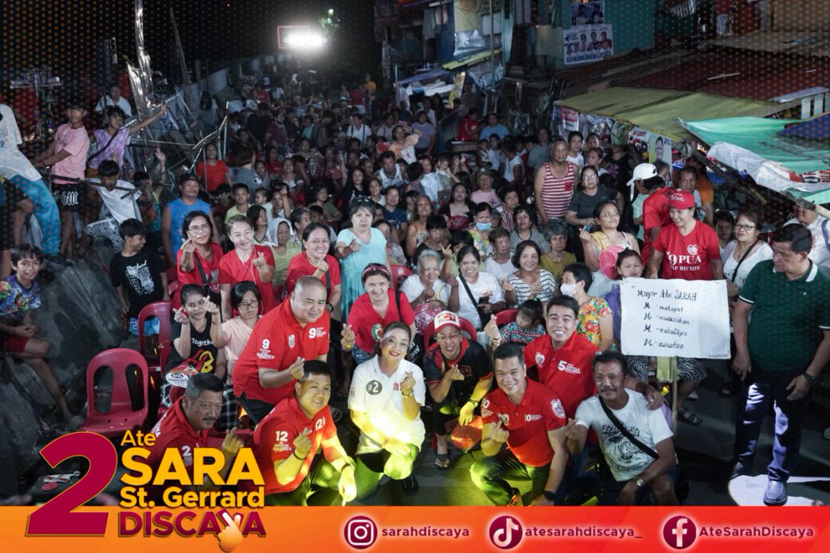 AteSarahDiscaya's tweet photo. Ako at ang buong Team Kaya This ay nagpapasalamat sa matagumpay na caucus na ating naikasa sa Barangay Ugong.

#2AteSaraStGerrard
#AteSarahDiscaya
#AlagangSarah
#Kayathis https://t.co/MAEWghK3xQ