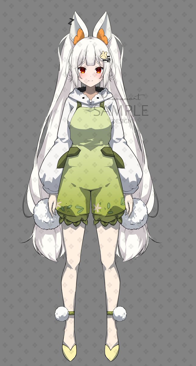 White rabbit live2d model sketch 🤍🐰