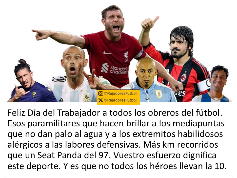 RajadoresFutbol's tweet photo. Feliz #DiaDelTrabajador https://t.co/RE9TDILfzp