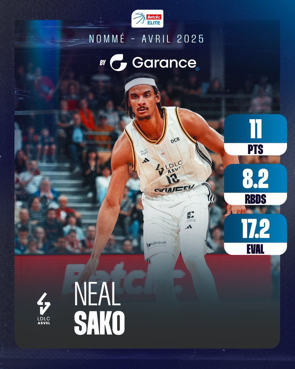 Encore de belles performances pour Neal Sako avec <a href="/LDLCASVEL/">LDLC ASVEL</a> 🇫🇷💪

RT pour voter 📩

#JDMBetclicELITE by Garance