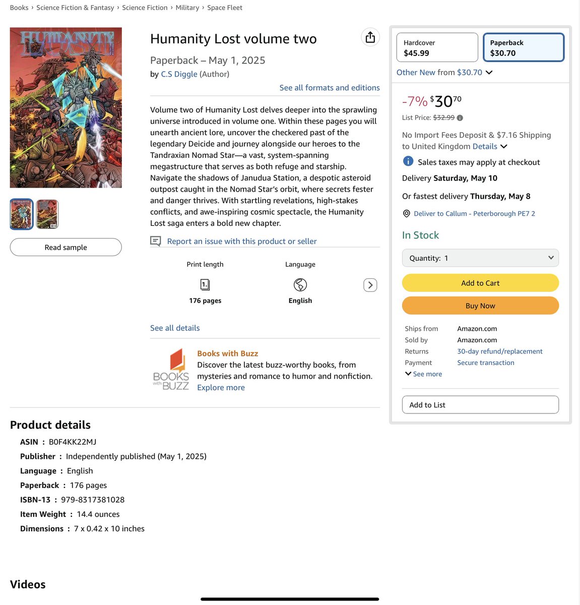 Happy release day!! There’s even a launch sale, but I don’t know how long it will last, so get in there quick while there’s money off! The X algorithm doesn’t like links, but you can find Humanity Lost volume 2 via my Linktree in my bio.