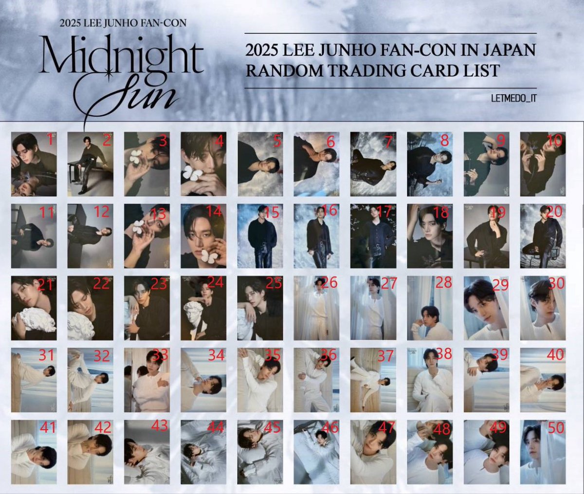 hisa_sj1216's tweet photo. 拡散お願い🙏

Midnight Sun 東京Ｖｅｒ．のランダムトレカをお譲りもしくは交換して頂けないでしょうか🥹
当初は予定ではなかったのですがコンプしたくなってしまいました💦

求➡️1.2.5.7.8.9.13.14.15.19.28
         33.37.40.41.46.47.48.50
譲➡️3.18.21.23.25.26.32

よろしくお願いいたします🙇‍♀️ https://t.co/pkdGr95tBw