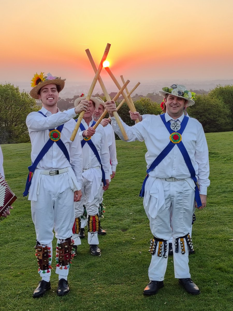 We sucessfully danced up a spectacular sunrise. Birmingham will have its sun for another year!
It was so powerful, it set fire to our sticks...