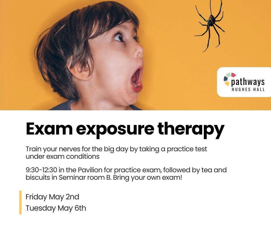 Out of practice with taking exams? The Pathways Programme is hosting exam exposure therapy for Hughes students - an opportunity to take your practice exams under full exam conditions, with celebratory biscuits afterwards! Sign up here: hughes.cam.ac.uk/about/events/e…