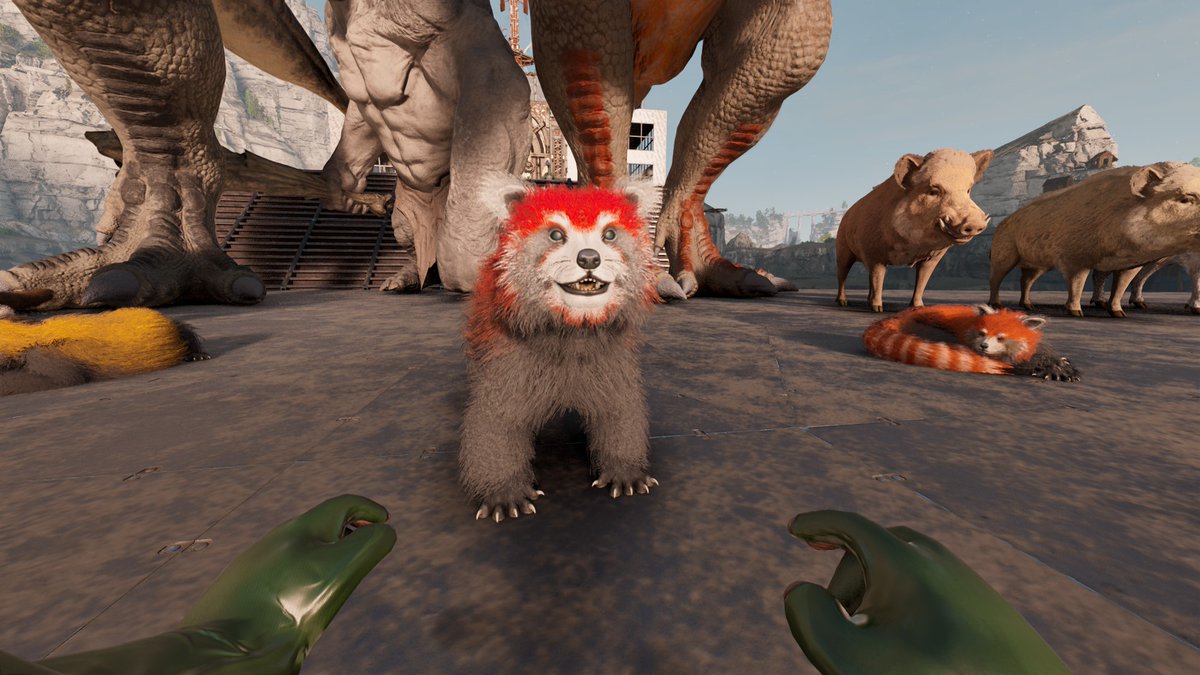 ikeikegogogogoa's tweet photo. ���ARK　#MODARK　
本日の配信コメント下さった方ありがとうございました🦕✨

レッサーパンダの高レベルとかほかにも色々テイム出来て満足です！
可愛いは正義だと改めて認識ｗ

サイクロプス…お前…ブリで来たんか…

夜はモンハン参加型なので良かったら遊びに来てください🦕✨ https://t.co/wRjMVM4A9W
