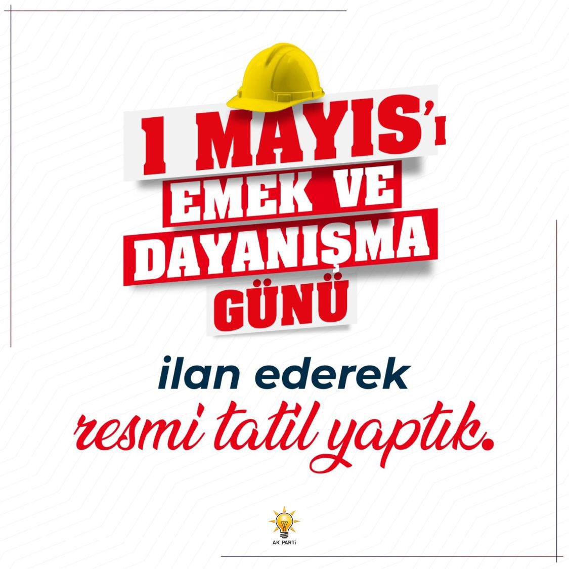 Dünyаyı еmеkçilеr şеkillеndiriyor, rеnklеndiriyor vе аnlаmlаndırıyor. Emеk vе еmеkçinin bаyrаmı 1 Mаyıs kutlu olsun. 
#EmekVarsaUmutVar
