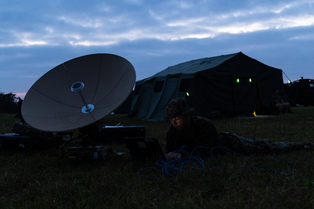iii_mig_marines's tweet photo. Kaiju Rain | Expeditionary Comms

📍Ie Shima Training Facility, Okinawa, Japan 

#IIIMIG #Marines with 7th Communication Battalion establish communications for an expeditionary operational control element during Kaiju Rain 25.

(@USMC 📸 by Sgt. William Wallace) https://t.co/IAuYq92ZEc