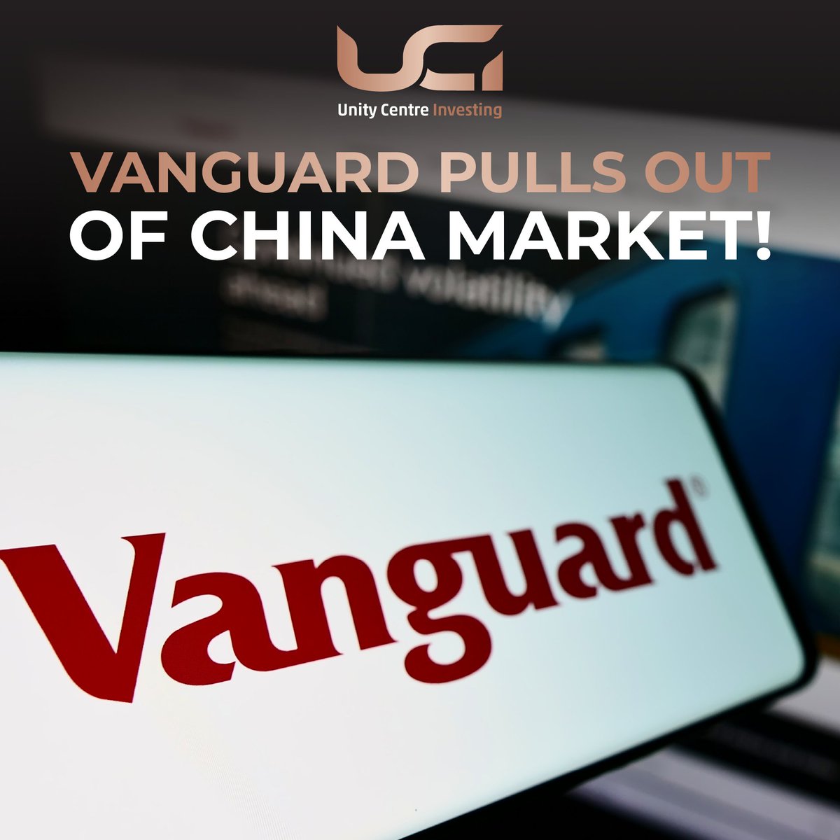 UnityCentreLLC's tweet photo. Vanguard pulls out of China market!

The world’s #2 asset manager is out of China's fund market, citing a mismatch in investment styles. Now doubling down on growth across the UK, EU, Canada, LatAm &amp; Australia.
#Vanguard #GlobalExpansion #InvestSmart #AssetManagement https://t.co/AGPVFGOrXM