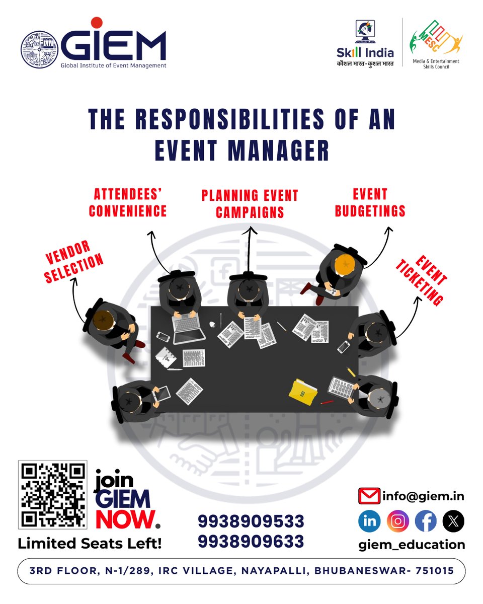 giem_education's tweet image. Ready to host unforgettable events? GIEM&apos;s got your back! Learn event planning, financial management &amp;amp; more. Limited seats! Contact 9938909533 or hit us up @giem_education. Let&apos;s create magic together! #EventManagerLife #EventCareer #EventManagementCourse