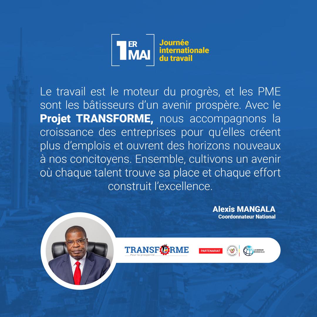 🌍✨ Le travail, moteur du progrès ! ✨🌍  

En cette Journée internationale du travail, célébrons ensemble le rôle essentiel des PME dans la création d'emplois et le développement de nos communautés. 💼🚀  

Avec Projet TRANSFORME, nous accompagnons les entreprises pour qu’elles