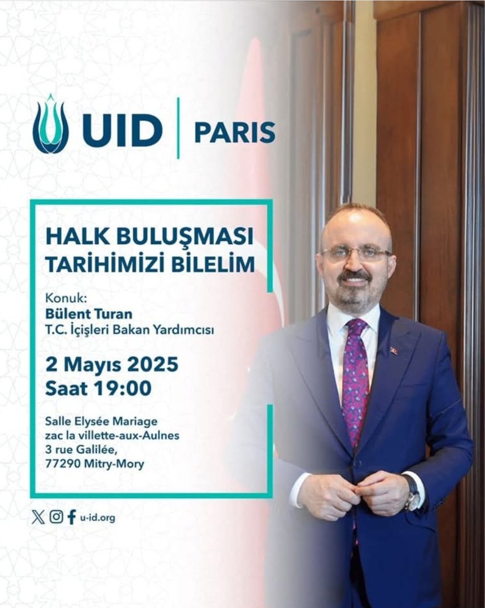 uid_paris's tweet photo. @U_I_D Genel başkanı Kenan Aslan bey ve birçok değerli misafirlerimizin katılımıyla gerçekleştirilecek etkinliğe tüm vatandaşlarımız davetlidir 
GİRİŞ ÜCRETSİZDİR 
GAZZE'YE YARDIM
 (DİTİB aracılığı ile)
@SirakayaZafer @meryemgoka https://t.co/AtfDPC3PXE