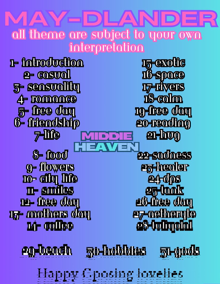 May-Dlander 
Day 1: Introduction
Hi you know me already under many names Lanna, Middie and Atti and socials as TheMiddie. Canadian Gamer. Hope you have a good day and an fun challenge #maydlander #Midlanders_Today
