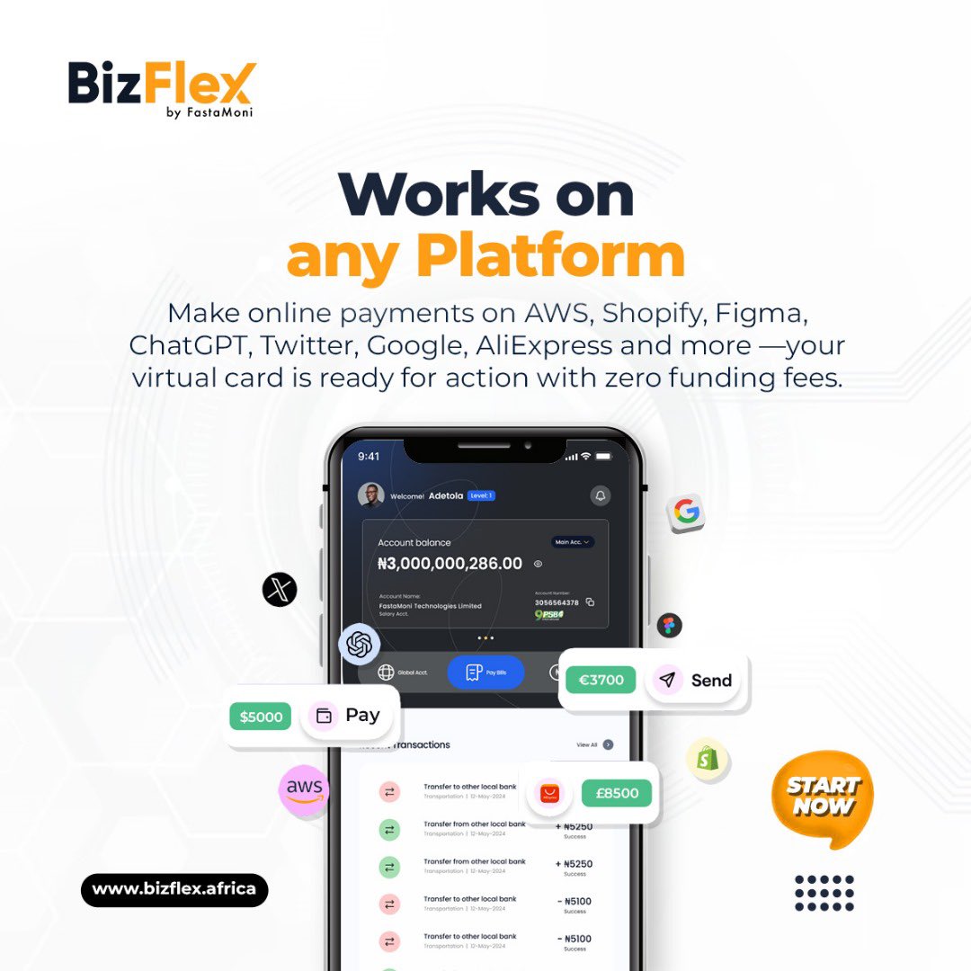 🚀 EXCLUSIVE PROMO ALERT! 🚀

Hey fam! 💙 Big news! I’ve partnered with <a href="/bizflexhq/">Bizflex Africa</a> again to give 10 LUCKY WINNERS ₦5,000 each—just for using their Virtual Dollar Card! 💰💳

Here’s how to win:
1️⃣ Sign up on BizFlex Africa (New users welcome!). download the BizFlex Africa App on