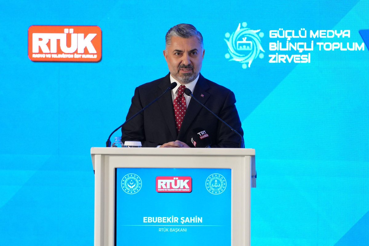 rtuk_account's tweet photo. RTÜK President @ebekirsahin: "Media is not limited to its function of providing news or entertainment. It plays a critical role as a carrier of culture, a shaper of the public mind and a generator of social values."

#StrongMediaConsciousSociety https://t.co/Zak2rR3jJ4