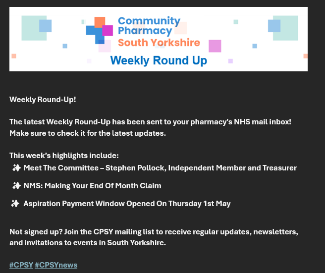 Community Pharmacy South Yorkshire tweet media