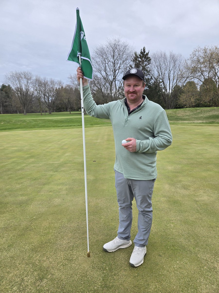 WGCSA's tweet image. The only thing better than yesterday's sold-out Super/Pro event was the roar heard after Aaron Hansen's ace! Thanks to everyone who came out to the River Club of Mequon and especially to host superintendent Kyle Dawson and his crew for the great early season conditions.