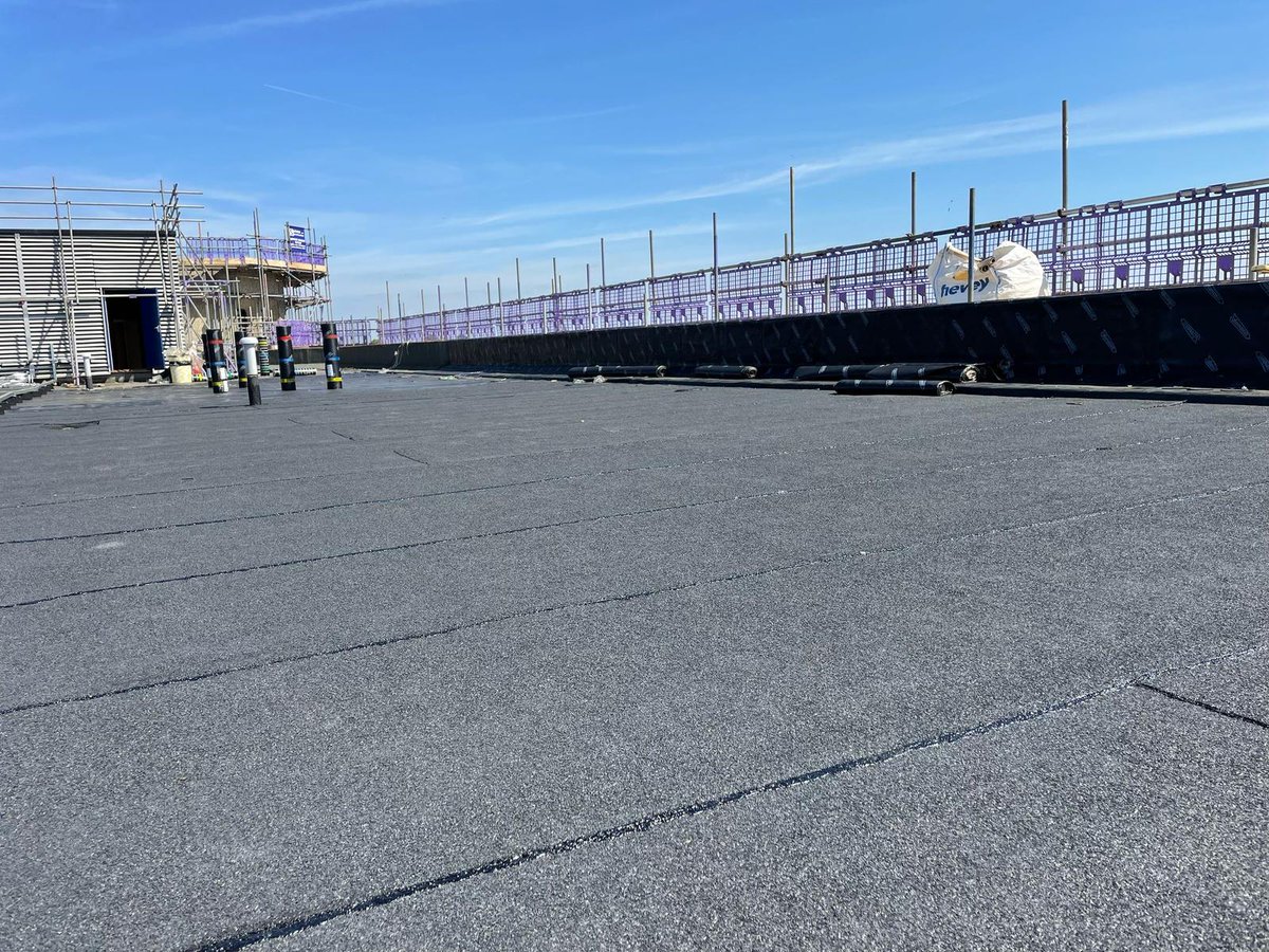 Works progressing well at Riverside House, Northampton, on behalf of <a href="/EQUANS_UK/">Equans UK & Ireland</a> for Northamptonshire Partnership Homes.

Our scope includes the installation of <a href="/DANOSAUK/">DANOSA UK</a> bituminous waterproofing system over existing coverings.

#constructionindustry #roofing #flatroofing