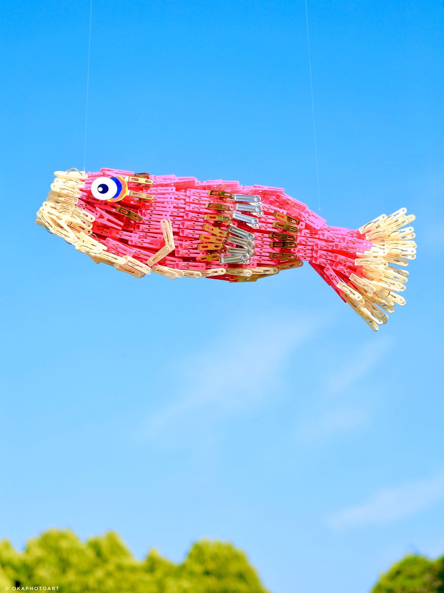 【いただきもの】魚アート洗濯バサミ　さかな工芸品　美術品フィッシュ　芸術　Art 洗濯バサミフォトですが、アートの側面があると思っています