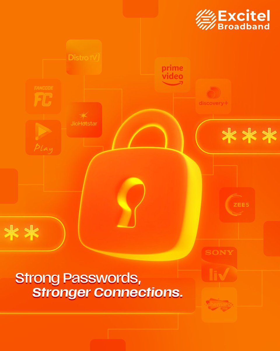 excitel_rocks's tweet image. While passwords secure your data, Excitel unlocks glitch-free entertainment right at your doorstep.

#worldpasswordday #excitelbroadband #SecureConnections #internetsafety