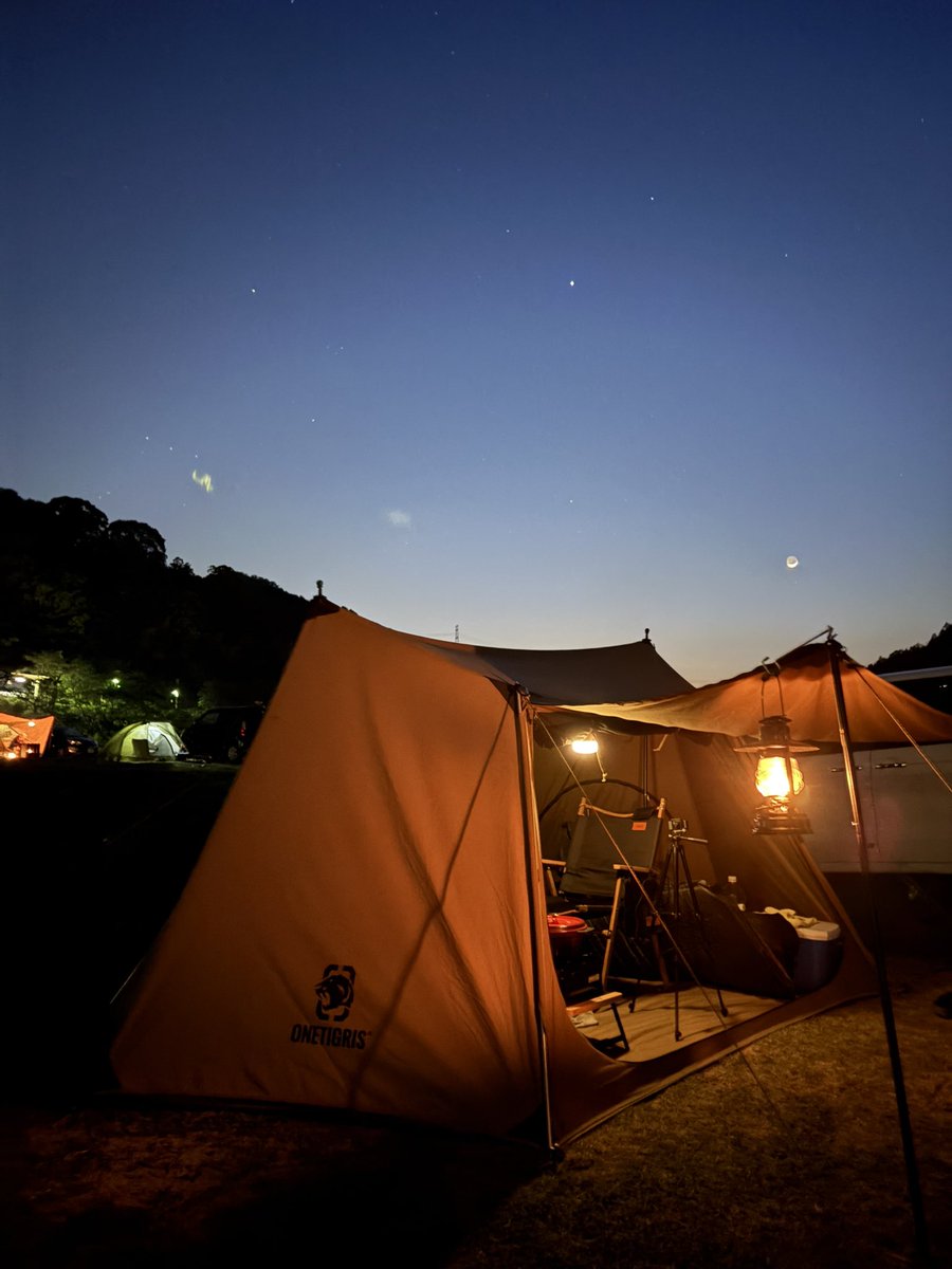 itecamp0113's tweet photo. 笠置キャンプ場🏕満喫♡♡
1泊の予定が…
YOHちゃん来てくれたから延長🥃
天気☀️良くて最高でした♡♡
#キャンプ飯
#笠置キャンプ場
#松阪牛
#ソロキャンプ
#ワンティグリス https://t.co/e2dXGEZrID
