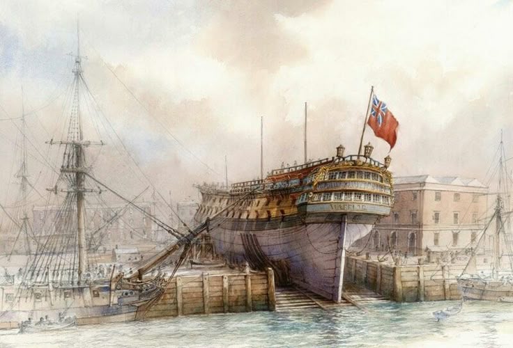 PhilipKAllan's tweet image. HMS Warrior – a Royal Navy 74 gun 3rd rate ready to be launched at Portsmouth in 1781 painted by early 20th century British artist David C Bell
#AgeofSail #Shipbuilding #RoyalNavy