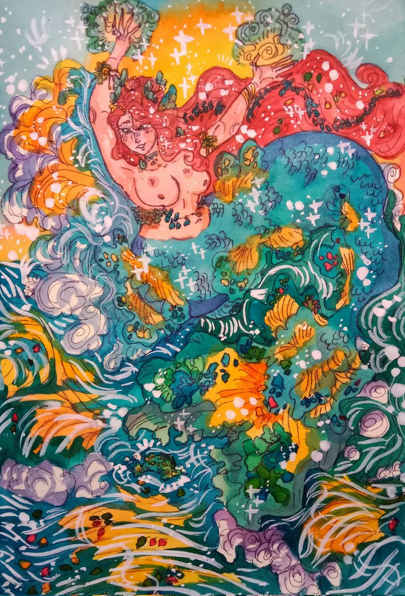 MerMay Day 1: Wave 🌊🫧✨༄.°
#mermay2025 #mermayart #watercolorpainting #watercolorart #traditionalart #arttwt #ArtistOnTwitter