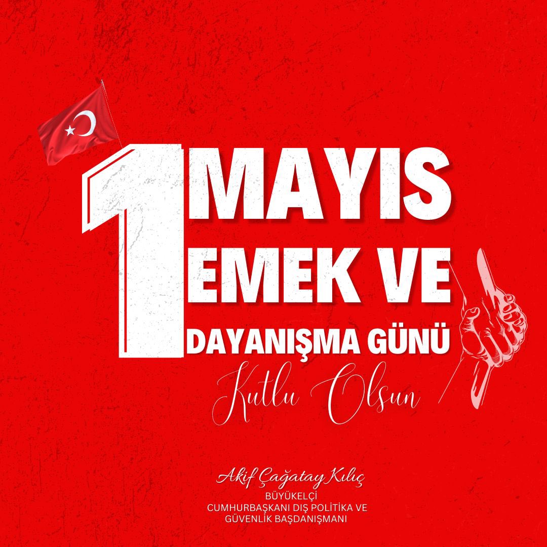 Sermayesi emek ve alın teri olan, ülkemizin büyümesi ve geleceği için emek veren tüm işçi kardeşlerimizin “1 Mayıs Emek ve Dayanışma Günü”nü tebrik ediyorum.

#1Mayıs