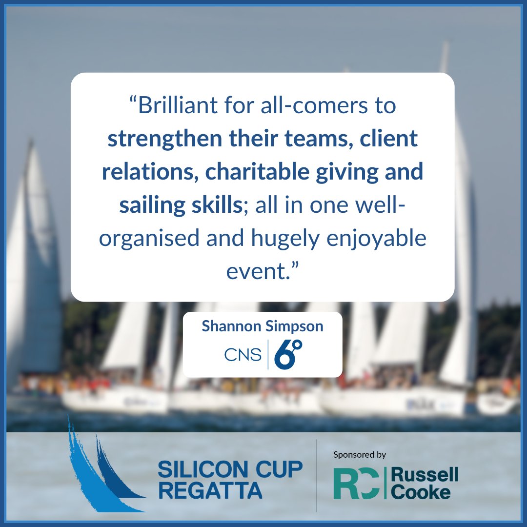 Shannon Simpson, CNS, sums up the power of the Russell-Cooke Silicon Cup Regatta - a standout event that blends team-building, networking, and purpose-driven fun.

👉 Enter your team today: bit.ly/3ufN7Kz #sailinguk