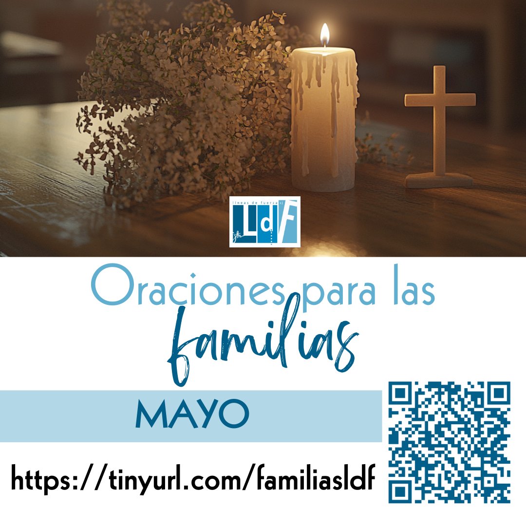 Empezamos el mes de mayo y empezamos el mes orando en familia, porque quien reza unido permanece unido en el Señor. Las oraciones están en el enlace y el QR de la imagen y aquí.
materiales.lineasdefuerzasj.com/index.php/s/9c…
¡Esperamos que sean provechosas!