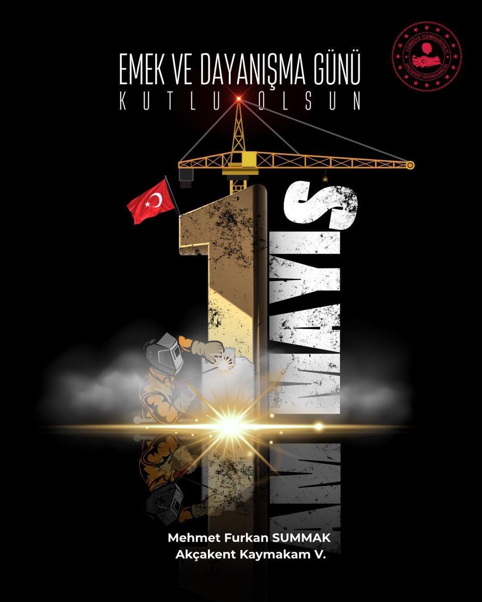 1 Mayıs Emek ve Dayanışma Günü Kutlu Olsun

Mehmet Furkan SUMMAK
Akçakent Kaymakam V.