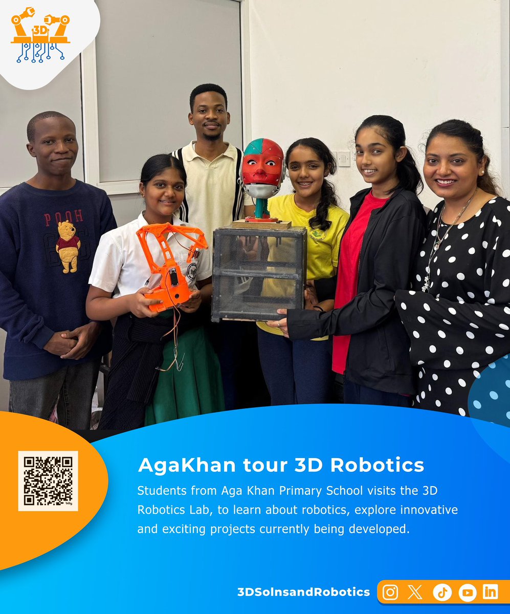 3D_roboticsLab's tweet photo. Future innovators in action! Students from Aga Khan Primary School got hands-on with AI heads, robotic arms, and next-gen tech at the 3D Robotics Lab. The future is bright — and it’s building bots!”
#STEM #Robotics #AgaKhan #Innovation #3DSoInsandRobotics https://t.co/3JlcAbIfKk