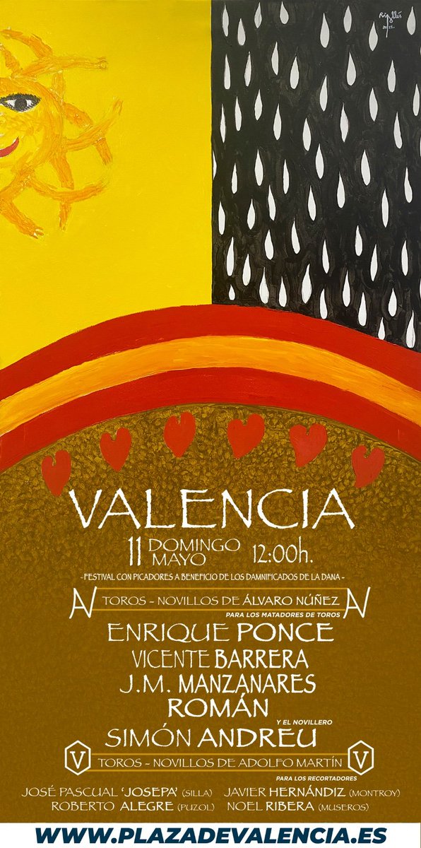 𝗘𝗹 𝗱𝗼𝗺𝗶𝗻𝗴𝗼 𝟭𝟭 𝗱𝗲 𝗺𝗮𝘆𝗼 nos vemos en la  Plaza de Toros  𝗩𝗮𝗹𝗲𝗻𝗰𝗶𝗮 𝗽𝗼𝗿 𝘂𝗻𝗮 𝗯𝘂𝗲𝗻𝗮 𝗰𝗮𝘂𝘀𝗮...

¿Ya tienes tus entradas?

🎟️ 📲 plazadevalencia.es
📍 Oficinas de Nautalia Viajes en Valencia.