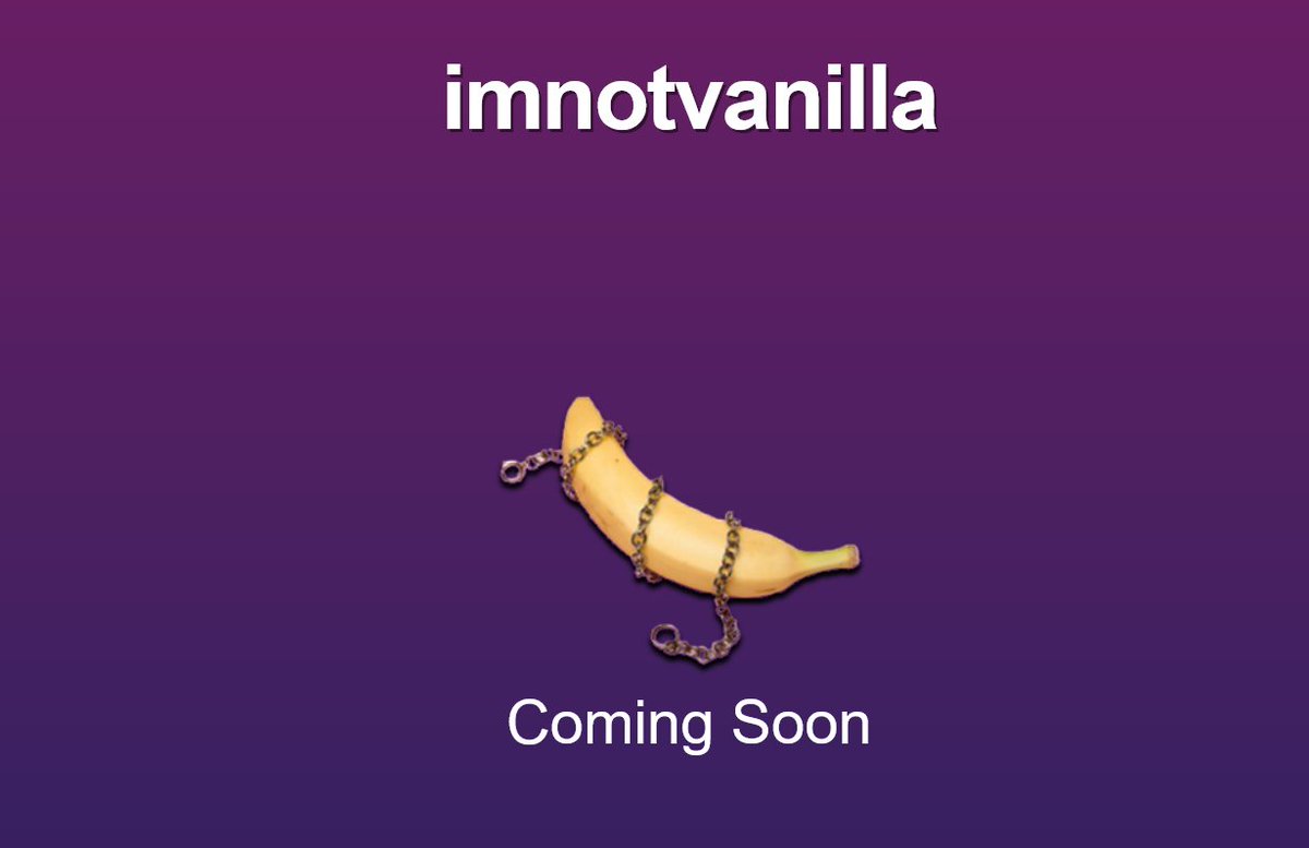 Coming Soon..👿😜 imnotvanilla.com