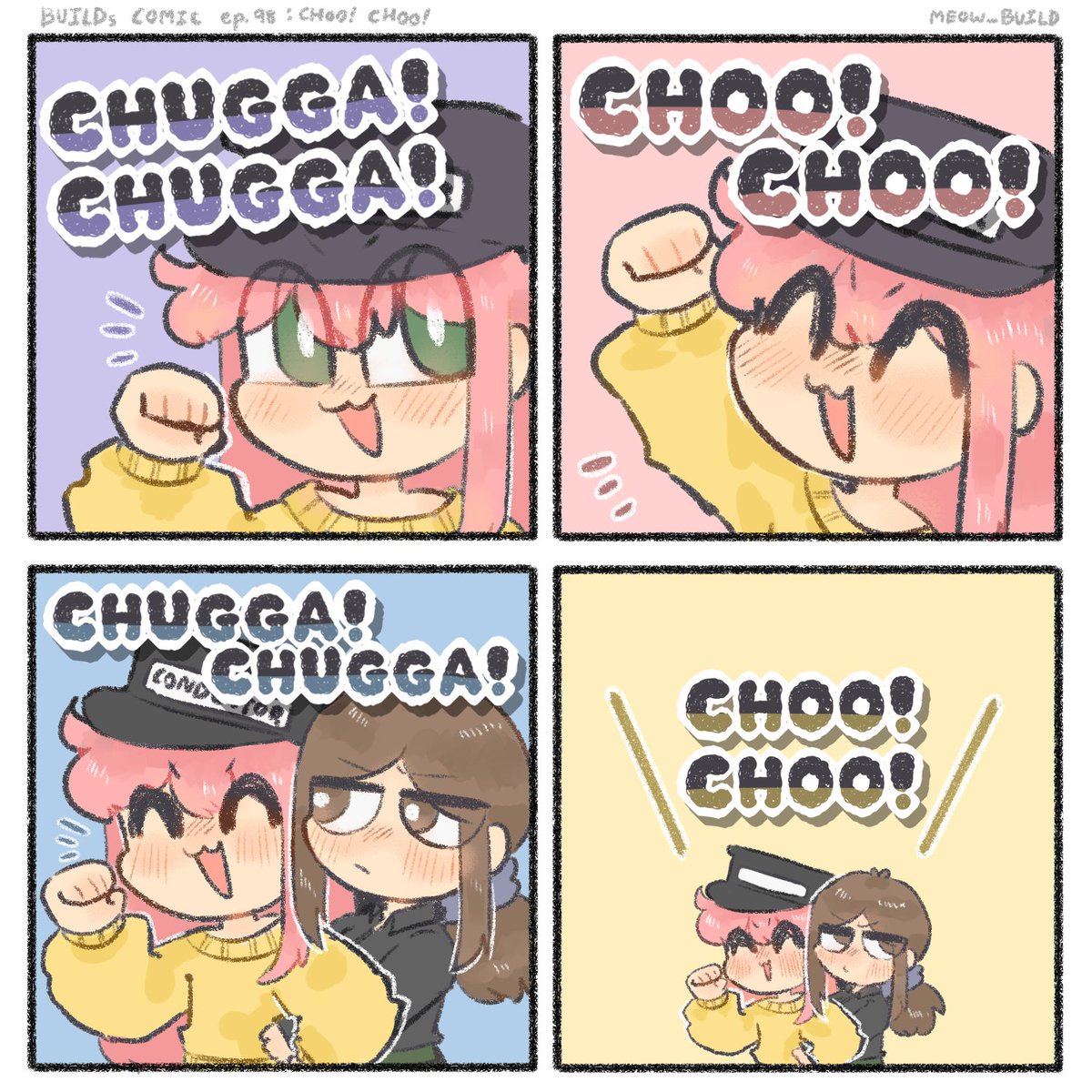 MeowBuild's tweet photo. CHOO! CHOO!ππ¨ #BuildsComic https://t.co/HCCrOZecG0