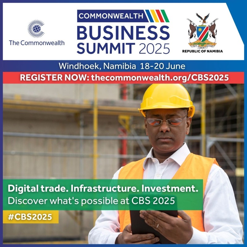 commonwealthsec's tweet photo. 🚨 Registration is open for the first-ever #Commonwealth Business Summit!

📍18-20 June | Windhoek, #Namibia 🇳🇦
🌐 The future of trade across 56 nations starts here.

🔗 Learn more &amp; register: https://t.co/jUluTr4NnU

#CBS2025 | @MIRT_NAMIBIA