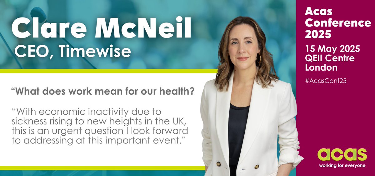 Timewise (@timewise_uk) on Twitter photo 🚀 Join us at <a href="/acas/">antony castillo</a> #AcasConf25 on May 15 at the QEII Centre, London. Timewise CEO <a href="/claremcneil1/">Clare McNeil</a> & top leaders tackle economic inactivity & healthier workplaces. Book now: web-eur.cvent.com/event/0e9c856c… 🚀 Join us at <a href="/acas/">antony castillo</a> #AcasConf25 on May 15 at the QEII Centre, London. Timewise CEO <a href="/claremcneil1/">Clare McNeil</a> & top leaders tackle economic inactivity & healthier workplaces. Book now: web-eur.cvent.com/event/0e9c856c…