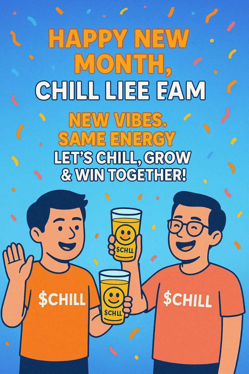 $CHILL Life (@chill_life_sol) on Twitter photo Happy New Month, Chill Fam!
Welcome to a fresh new chapter filled with good vibes, growth, and laughter! As we step into May, remember: it's not just about making it, it's about chilling through it with style.
Let’s keep showing up for each other, building the strongest, Happy New Month, Chill Fam!
Welcome to a fresh new chapter filled with good vibes, growth, and laughter! As we step into May, remember: it's not just about making it, it's about chilling through it with style.
Let’s keep showing up for each other, building the strongest,