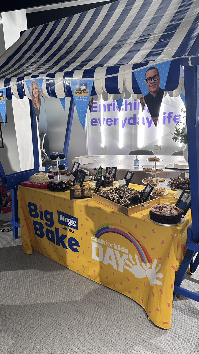 JimDavisOnAir's tweet photo. What a fun morning @magicfm for the #BigBake for @cashforkids Congrats to @therealgokwan our overall winner & thanks to @CandiceBrown for my ‘special commendation’!! 🎂
https://t.co/ilU3scZGrl https://t.co/kPavbEB2uo